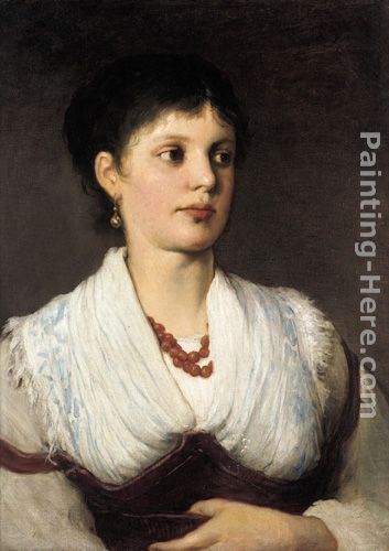 Gabriel Cornelius Ritter von Max A portrait of a woman in native costume